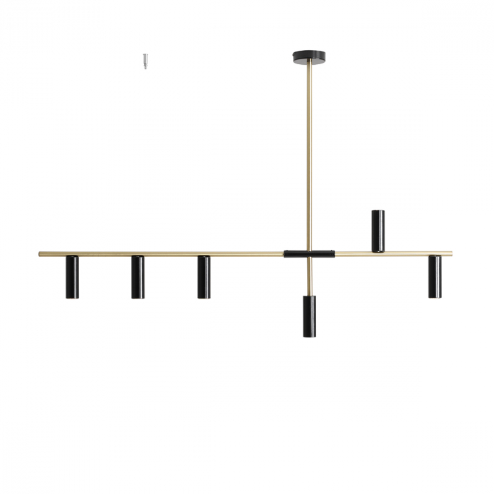 Lustră TREVO cu 6 becur BLACK BRASS [7]