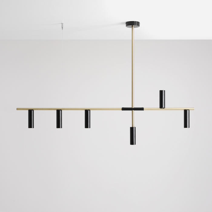 Lustră TREVO cu 6 becur BLACK BRASS [5]