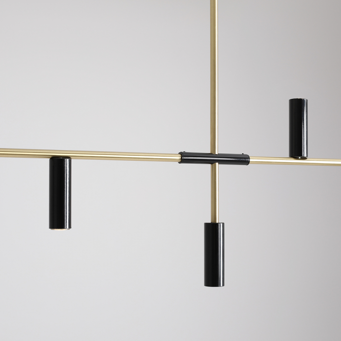 Lustră TREVO cu 6 becur BLACK BRASS [6]