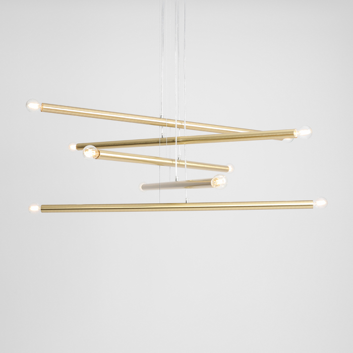 Lustră TUBO cu 10 becuri  BRASS [4]