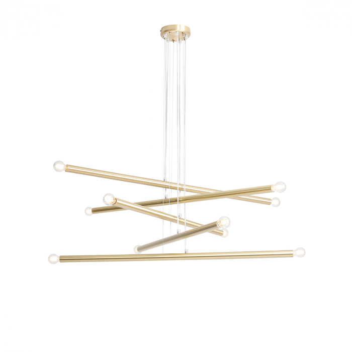 Lustră TUBO cu 10 becuri  BRASS [1]