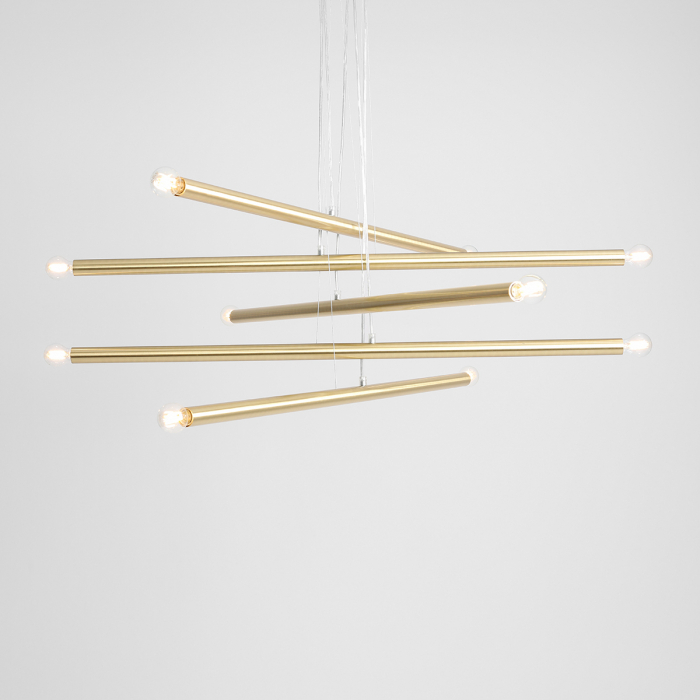 Lustră TUBO cu 10 becuri  BRASS [9]