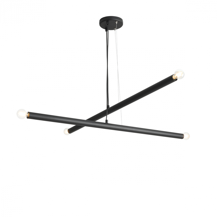 Lustră TUBO cu 4 becuri BLACK [4]