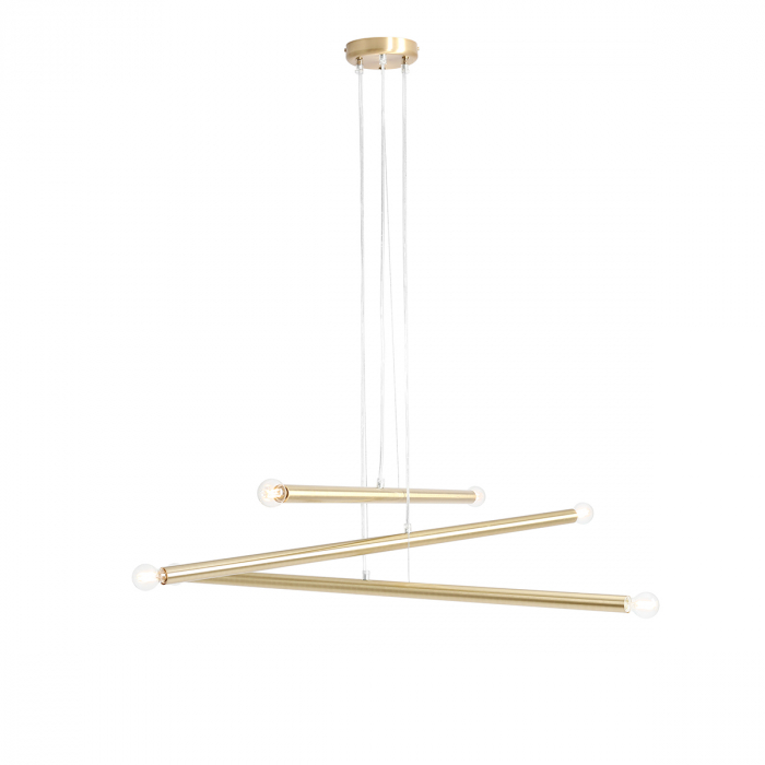 Lustră TUBO cu 6 becuri BRASS [8]