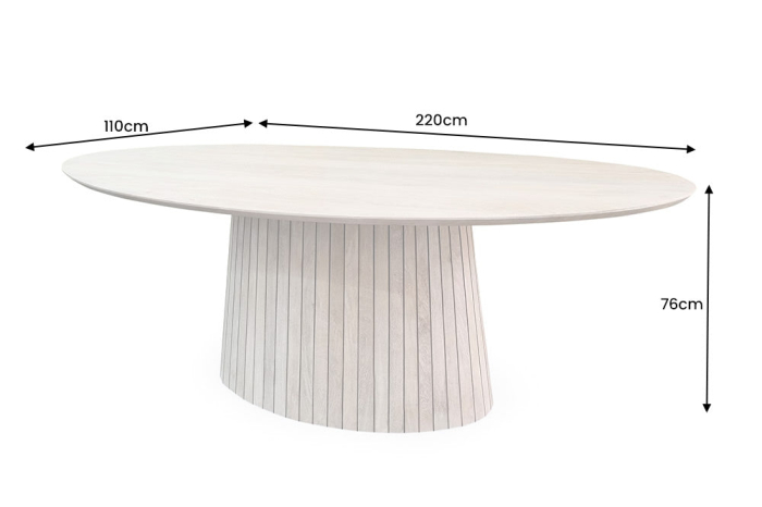 Masa de dining ART DECO din lemn de mango, 220 cm [7]