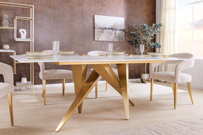 Masa de dining ART LIVING cu blat ceramic, 200 cm [5]