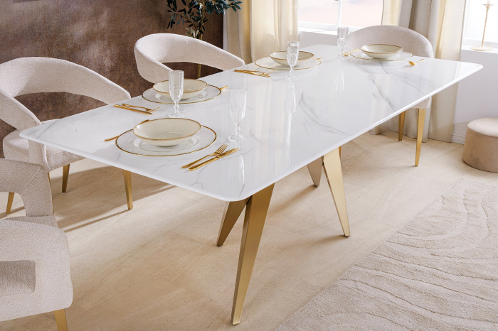 Masa de dining ART LIVING cu blat ceramic, 200 cm [4]