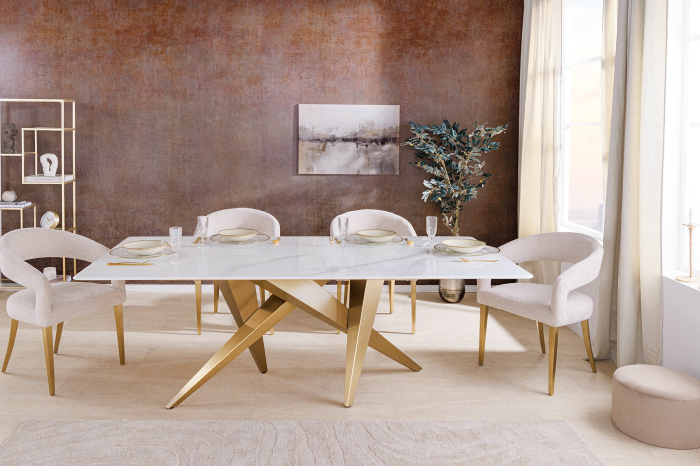 Masa de dining ART LIVING cu blat ceramic, 200 cm [7]