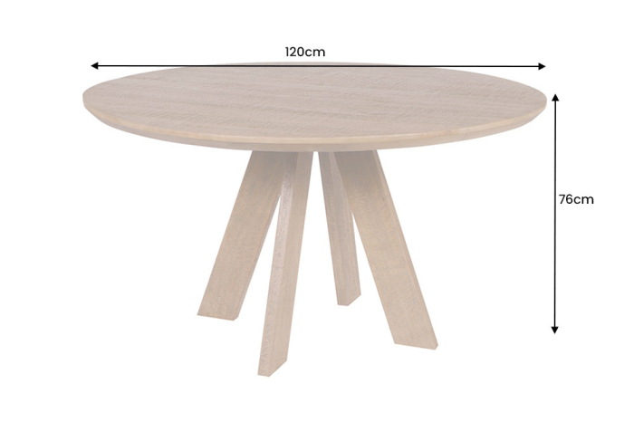 Masa de dining ART WOOD din lemn de mango, 120 cm [8]