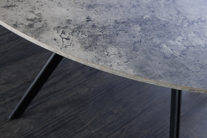 Masa de dining ATELIER cu aspect de piatra gri, 100 cm [7]