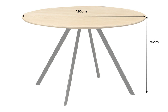 Masa de dining ATELIER din lemn de stejar, 120 cm [10]