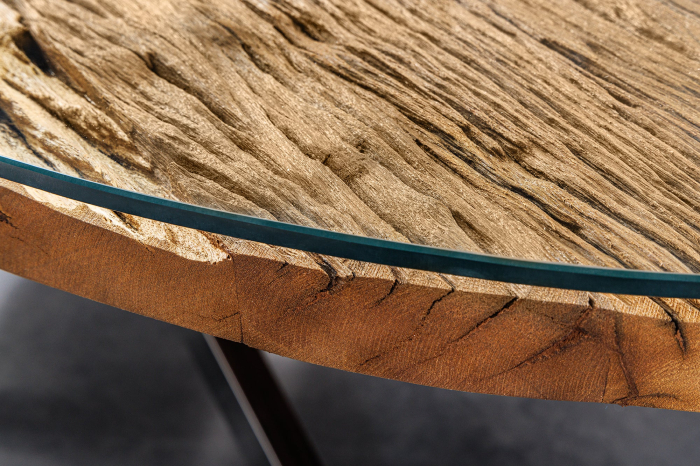 Masa de dining BARRACUDA din lemn de tec si blat de sticla, 220 cm [5]