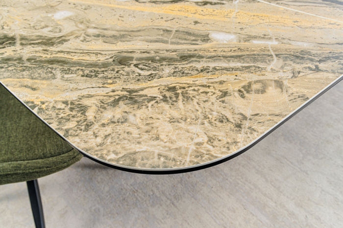 Masa de dining ELEMENTS extensibila din lemn de nuc si blat cu aspect de marmura, 180-260 cm [5]