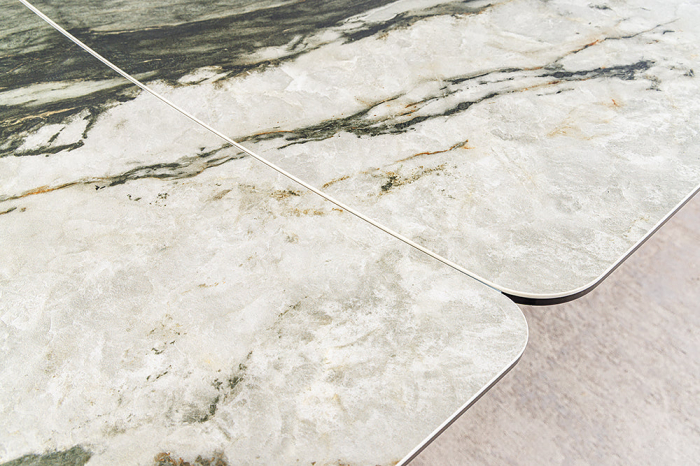 Masa de dining ELEMENTS extensibila din lemn de nuc si blat cu aspect de marmura, 180-260 cm [6]