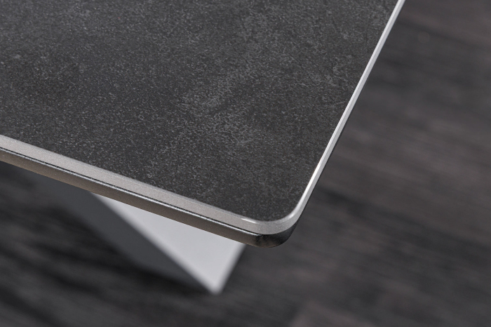 Masă de dining ETERNITY 160-200cm ceramică gri grafit cu sticlă securizată [8]