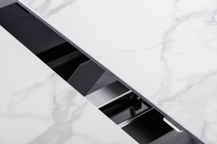 Masă de dining ETERNITY 180-225cm ceramică cu aspect de marmură și sticlă securizată [7]