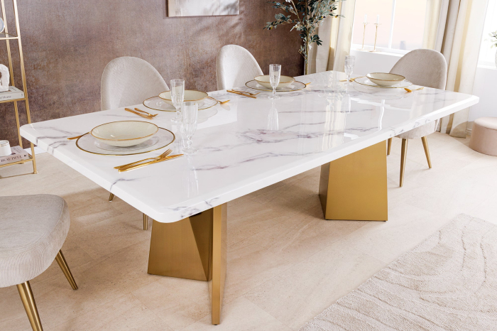 Masa de dining EXTRAVAGANCIA cu blat din marmura, 200 cm [6]