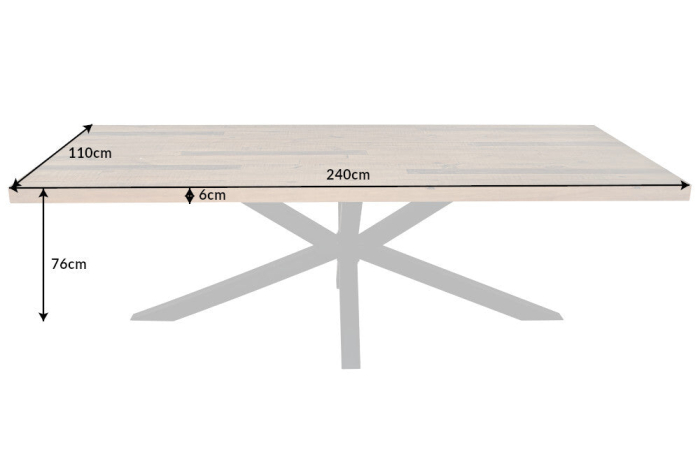 Masa de dining GALAXIE din lemn de pin, 240 cm [9]