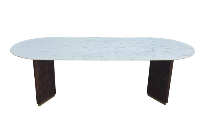 Masa de dining GATSBY din lemn de mango si blat din marmura, 240 cm [4]