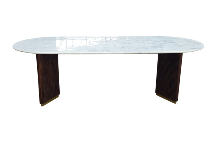 Masa de dining GATSBY din lemn de mango si blat din marmura, 240 cm [3]