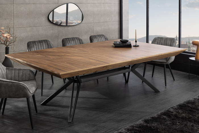 Masa de dining GIANT din lemn de nuc, 200-320 cm [4]