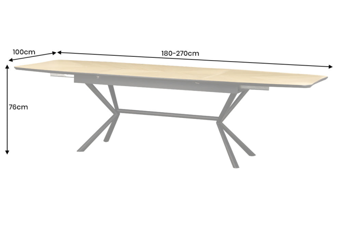Masa de dining GRANDEZZA extensibila din lemn de stejar, 180-270 cm [6]