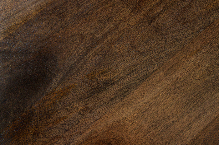 Masă de dining IRON CRAFT Ø 120cm rotundă din lemn de mango, culoare taupe, maro, cu picioare negre [5]