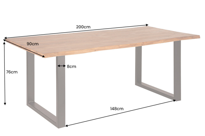 Masa de dining MAMMUT din lemn de salcam, 200 cm  [11]