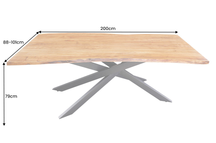 Masa de dining MAMMUT din lemn de salcam, 200 cm  [10]