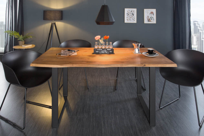 Masa de dining MAMMUT din lemn de salcam salbatic, 140 cm [3]