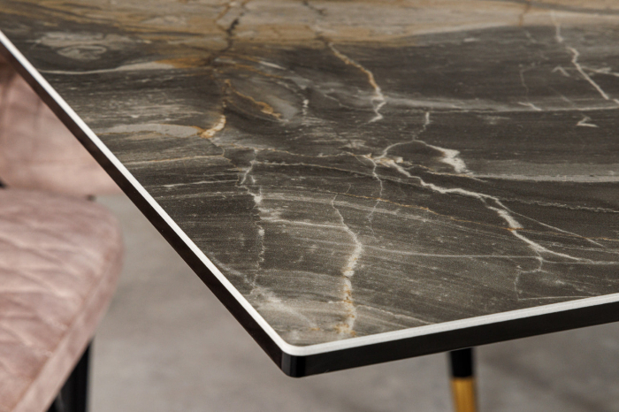 Masă de dining MARVELOUS 180-220-260cm ceramică aspect marmură taupe [5]