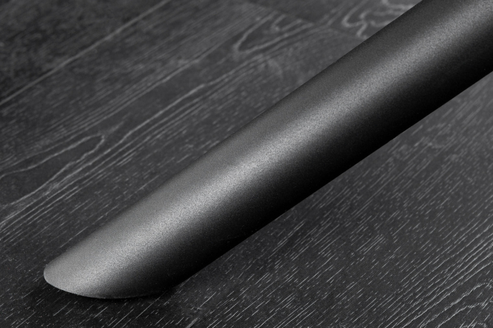 Masă de dining MIKADO 120-160cm rotundă extensibilă, aspect marmură, ceramică albă, sticlă securizată [8]