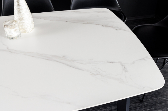 Masa de dining MILANO din ceramica alba, 160 cm [5]
