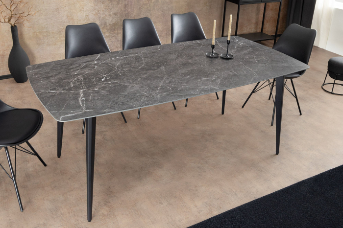 Masa de dining MILANO din ceramica antracit, 160 cm [4]