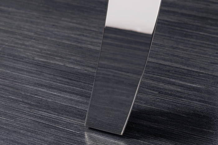 Masă de dining MODERN BAROCK BARRACUDA 200cm cromată cu blat din sticlă securizata si lemn masiv de tec [6]