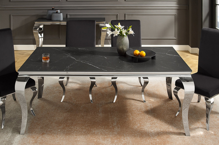 Masa de dining MODERN BAROCK din piatra cromata, 180 cm [3]