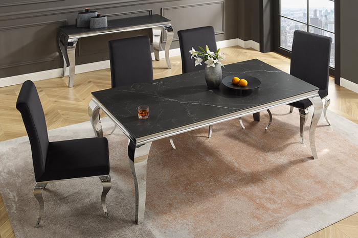 Masa de dining MODERN BAROCK din piatra cromata, 180 cm [2]