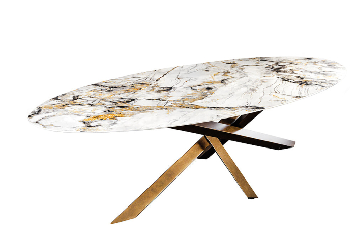 Masa de dining SCULPTURE blat cu aspect ceramic, 280 cm [2]