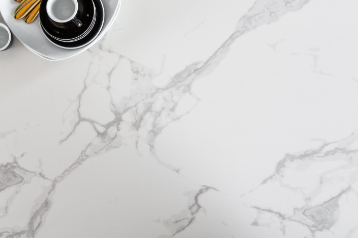 Masa de dining SYMBIOSE cu aspect de marmura, 200 cm [6]