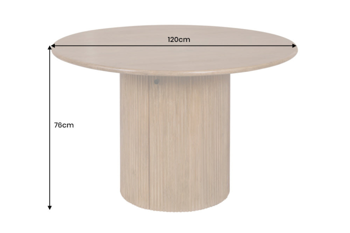 Masa de dining TRES CHIC din lemn de mango si spatiu de depozitare, 120 cm [9]