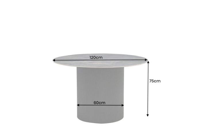 Masa de dining UNIQUE din ceramica, 120 cm [11]