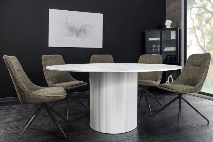 Masa de dining UNIQUE din ceramica, 120 cm [3]