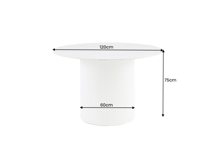 Masa de dining UNIQUE din ceramica, 120 cm [10]