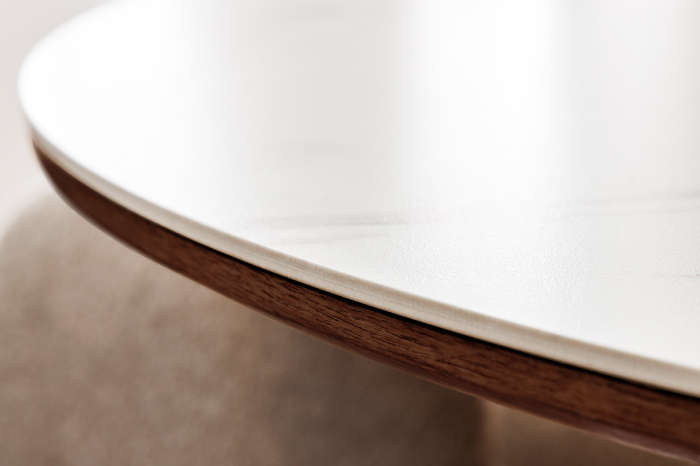 Masa de dining UNIQUE  din lemn de nuc si blat ceramic, 120 cm [5]