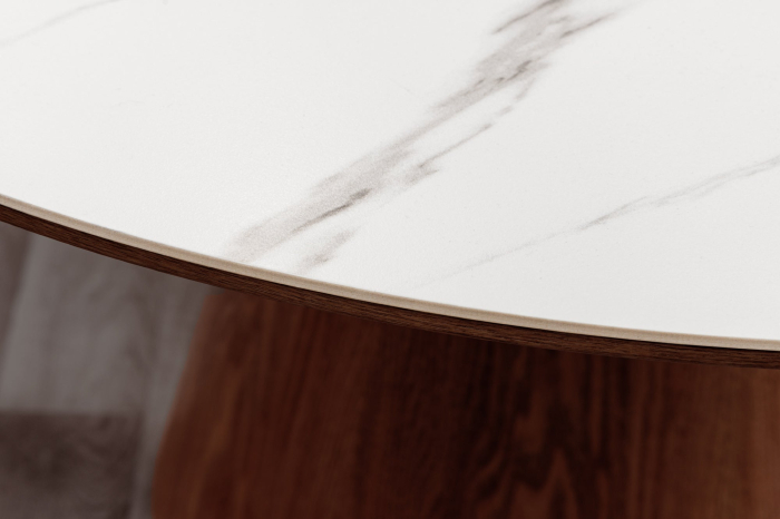 Masa de dining UNIQUE  din lemn de nuc si blat ceramic, 120 cm [6]