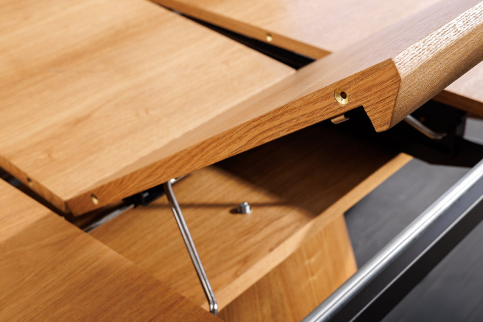 Masa de dining UNIQUE extensibila din lemn de stejar, 160-200 cm [11]