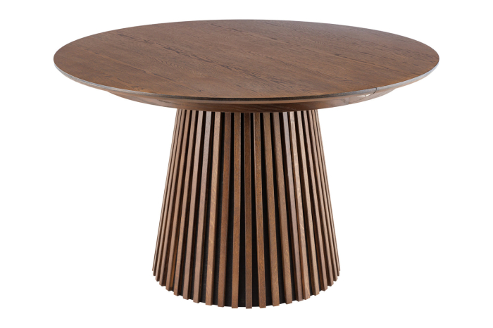 Masă de dining VALHALLA WOOD rotundă 120-160-200cm extensibilă stejar închis [2]