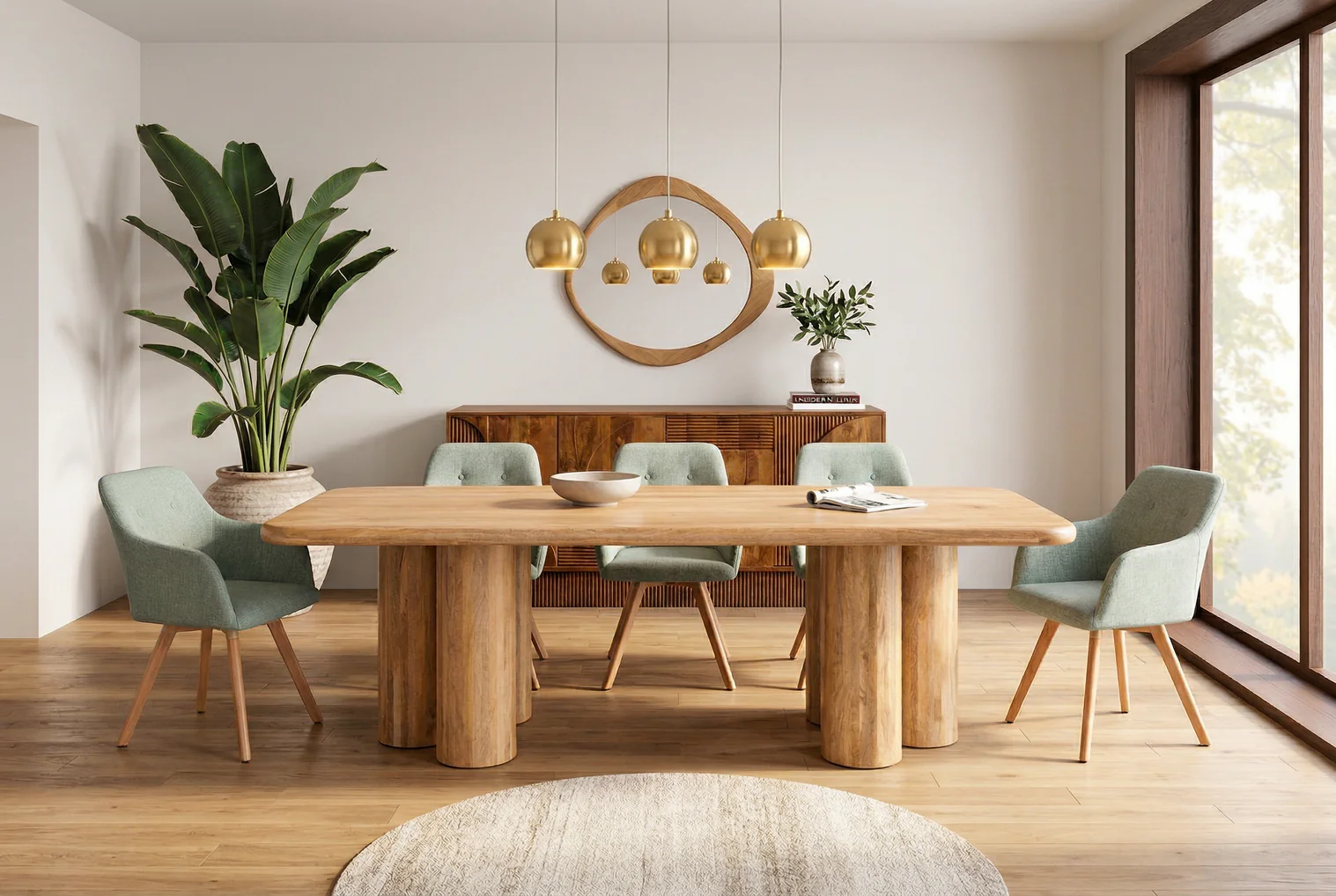 Masa dining ART DECO, 240 cm din lemn de mango [2]