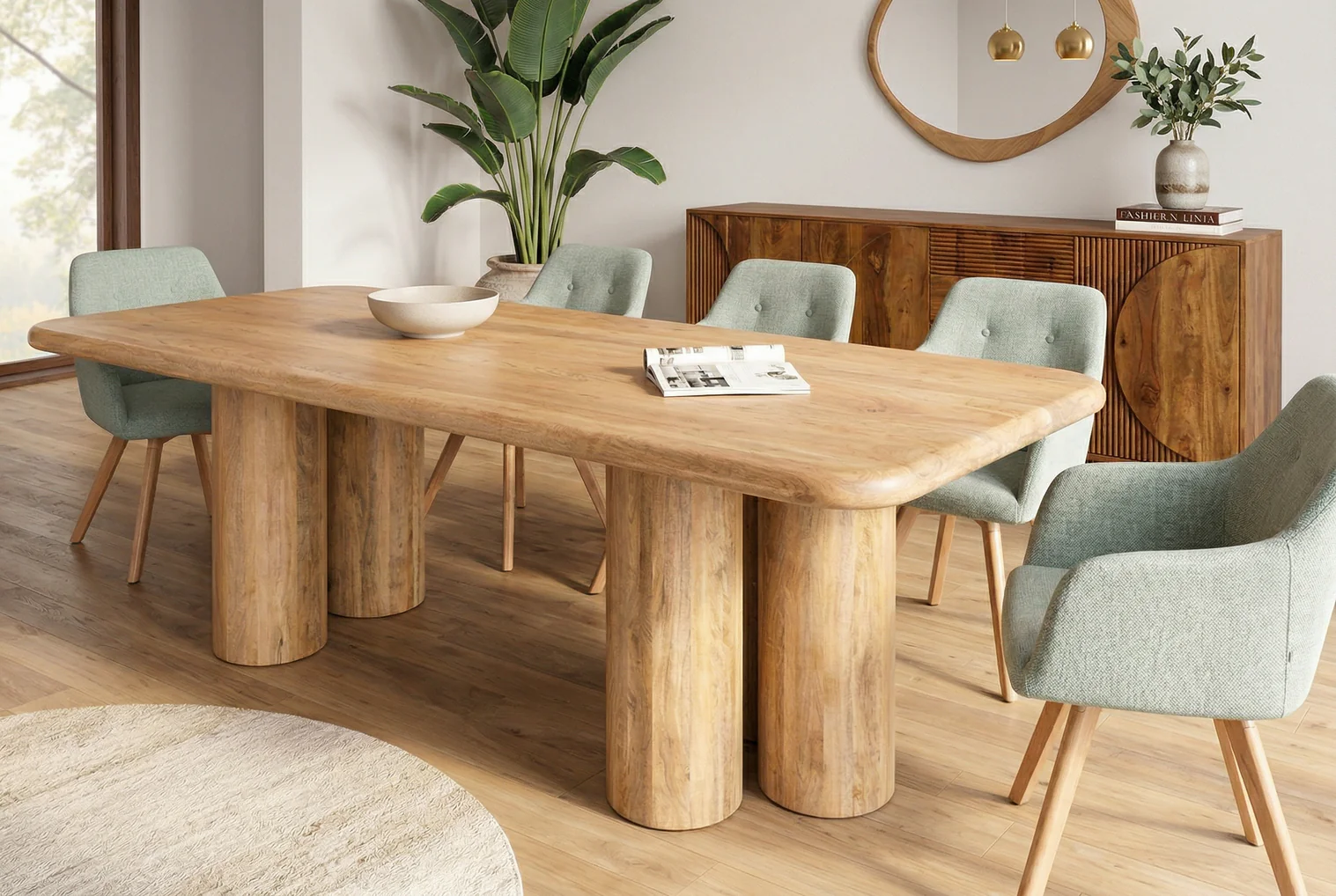 Masa dining ART DECO, 240 cm din lemn de mango [5]