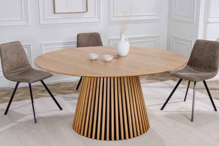 Masa dining Valahia din lemn de pin si MDF, 120 cm [2]